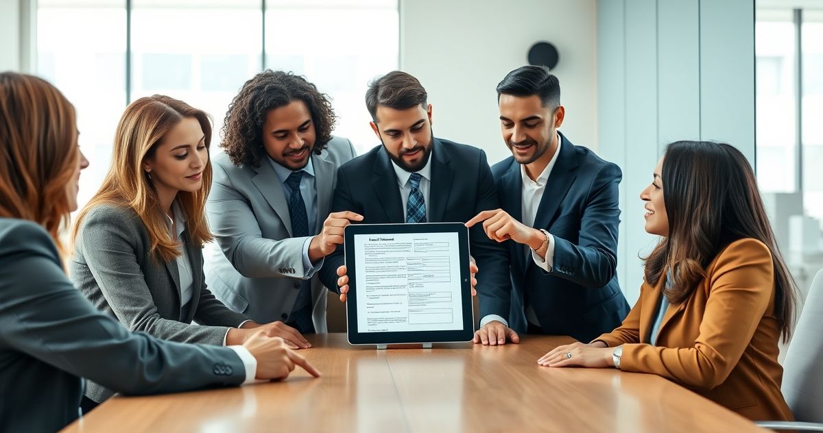 Professional validating a digital loan closing on a tablet