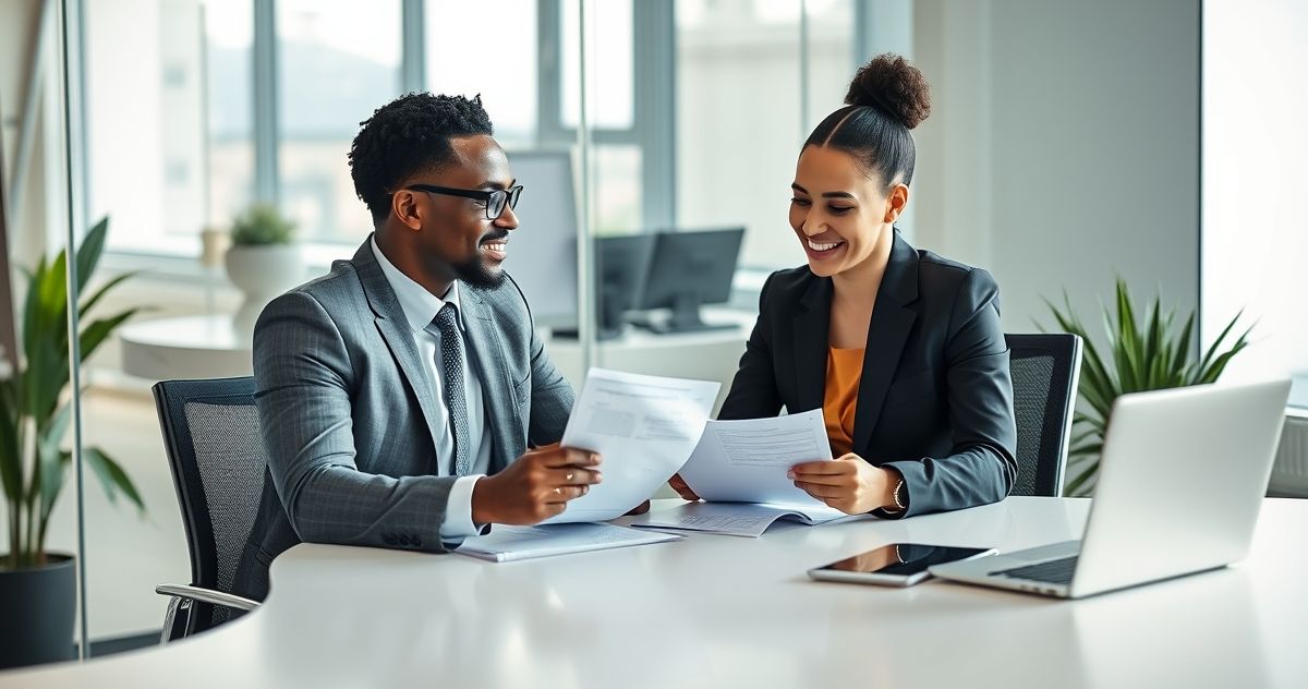 Tax advisor explaining the Innocent Spouse Rule to a client in a modern office setting