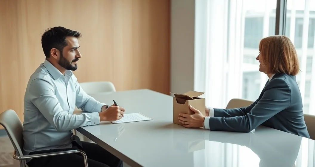 Donor signing trust paperwork with an advisor while a trustee gives a check to a beneficiary and a charity representative accepts a donation in a modern office