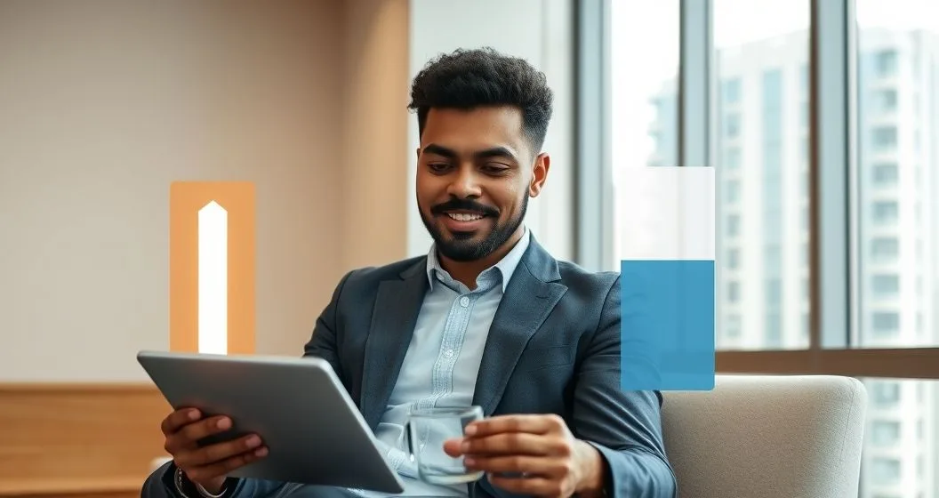 Advisor and client studying a tablet with two infographics one highlighting a small top segment and one showing an overall shaded portion to illustrate marginal and effective tax rates