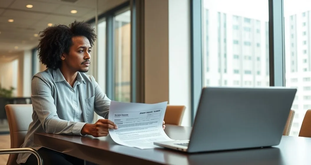 Tax advisor and client reviewing Form 14039 during an identity theft tax refund recovery consultation