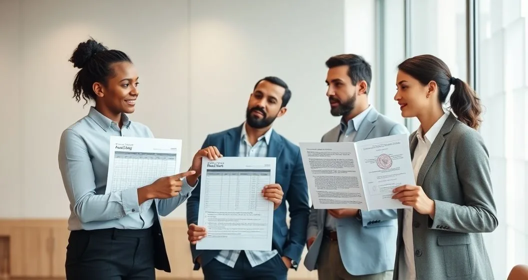 Tax advisor reviews payment plan and penalty relief notice with a couple